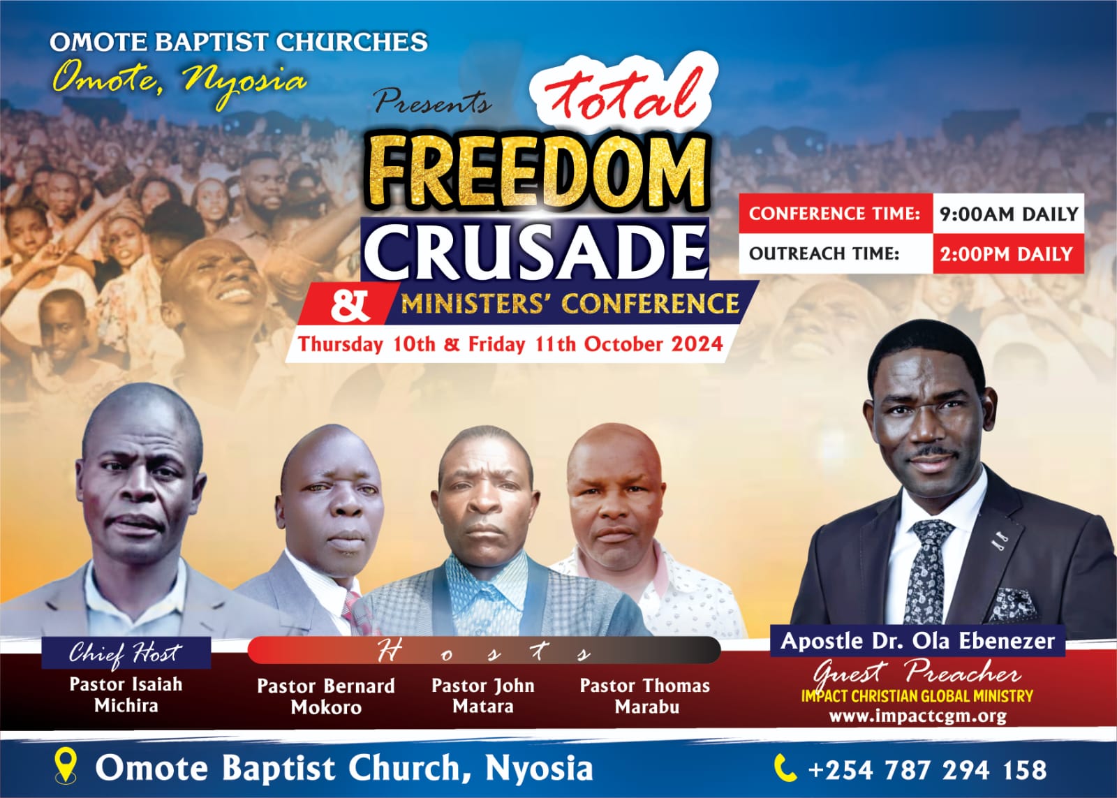 You are currently viewing Total Freedom Crusade & Ministers’ Conference in Omote Kisii County